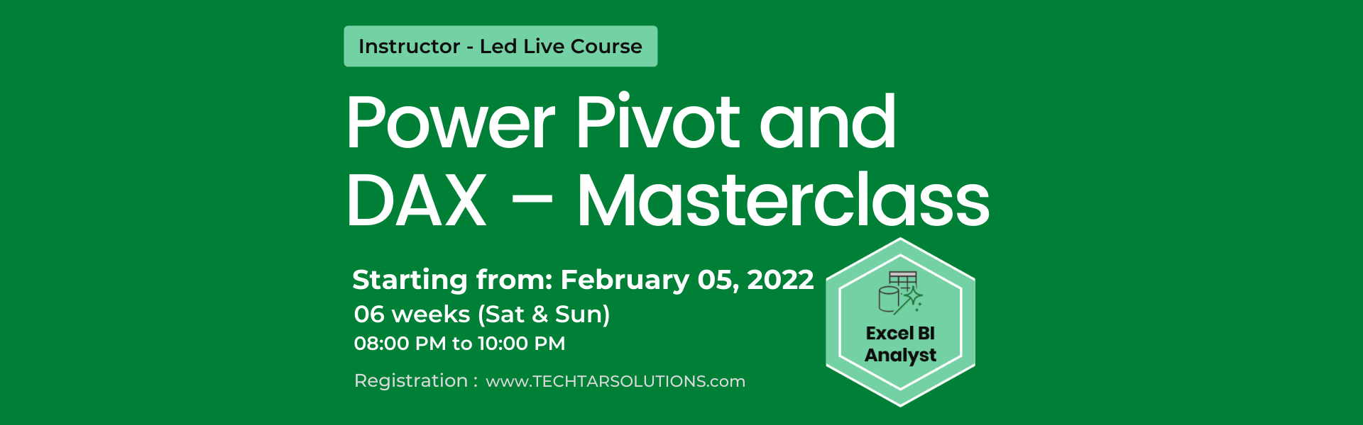 Power Pivot and DAX – Masterclass