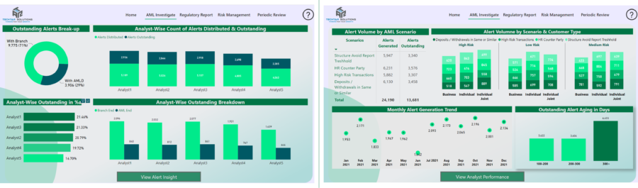 AML Analytics Dashboard - TechTAR Solutions